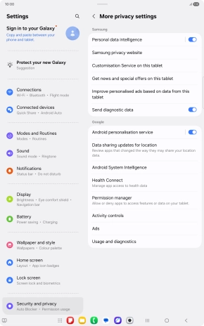 Press Permission manager.