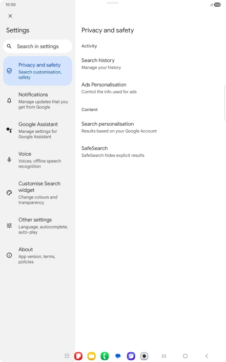Press Google Assistant.