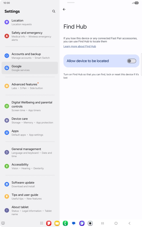 Press the indicator next to 