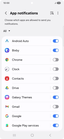 Press the drop down list.