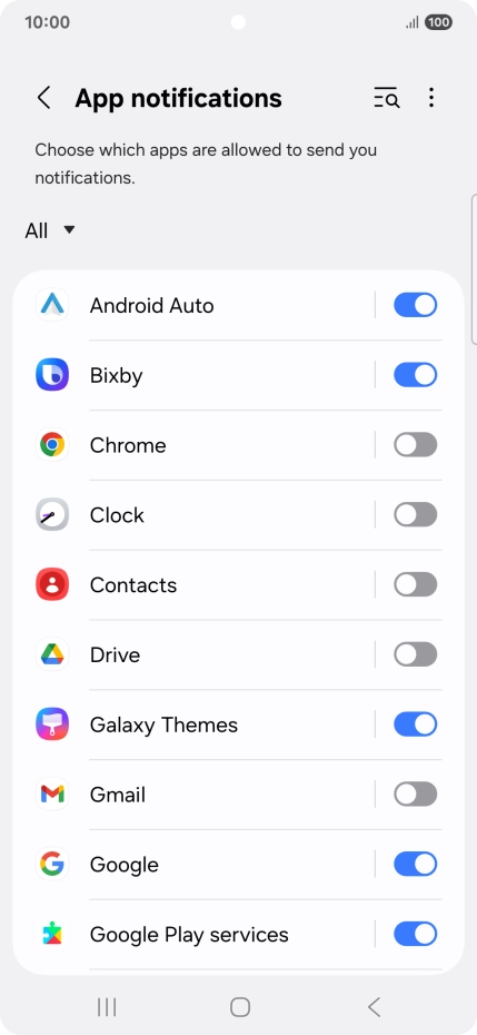 Press the drop down list.