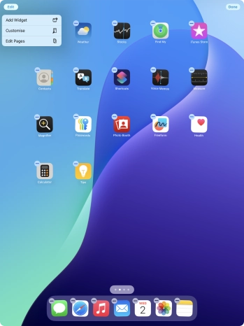 Press Add Widget.