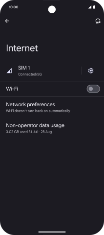 Press the indicator next to 