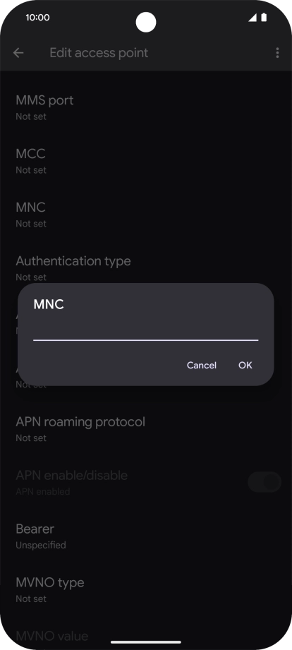 Key in 03 and press OK.