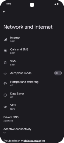 Press Hotspot and tethering.