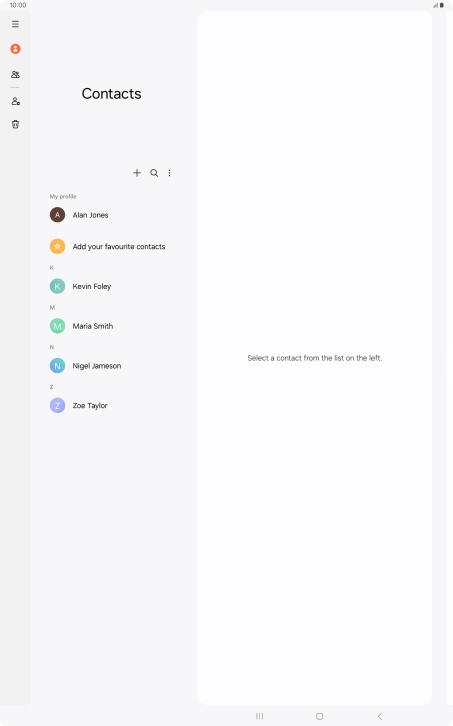 Press the menu icon.