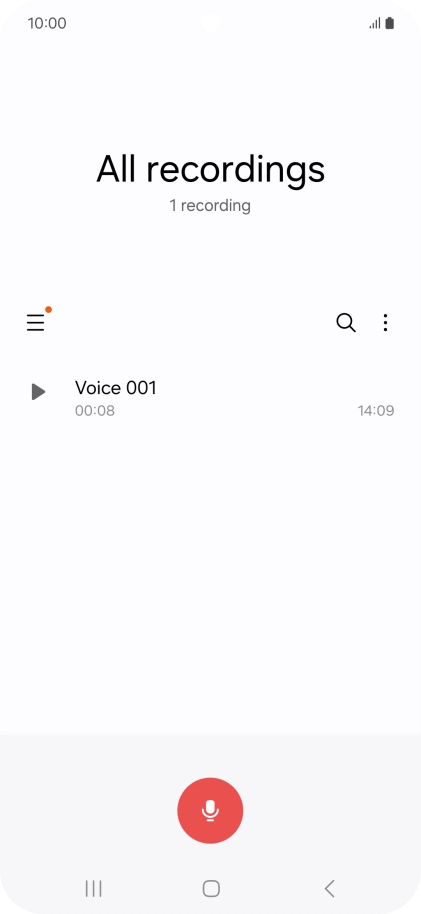 Create a new recording or open a previously saved recording.