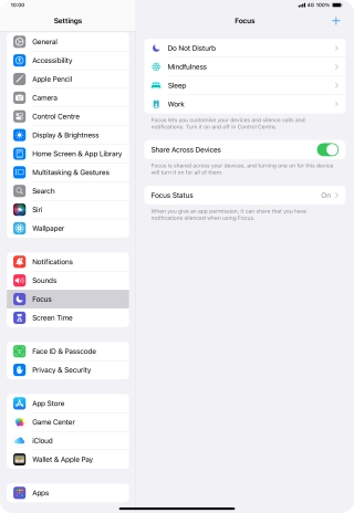 Press Do Not Disturb.
