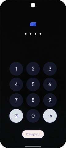 If you're asked to key in your PIN, do so and press arrow right.