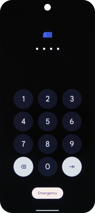 If you're asked to key in your PIN, do so and press arrow right.