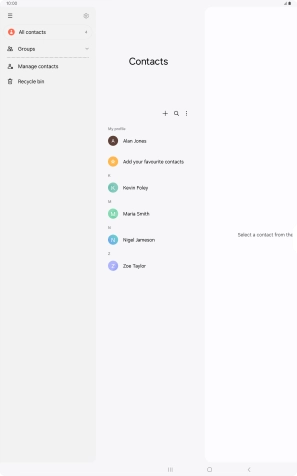 Press Manage contacts.