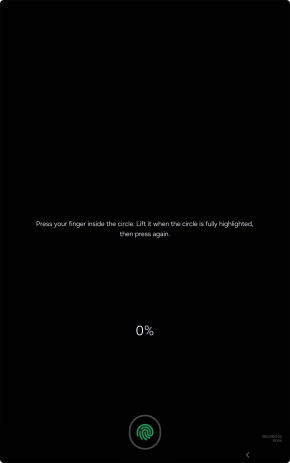 Follow the instructions on the screen to create the lock code using your fingerprint.