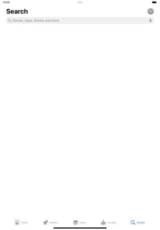 Press the search field.