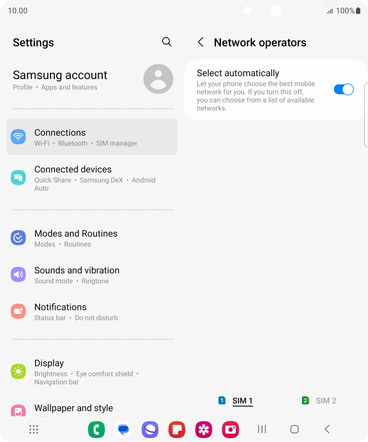 Press the indicator next to 