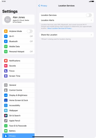 Press the indicator next to 