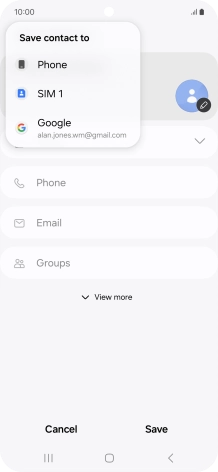 Press the required Google account.