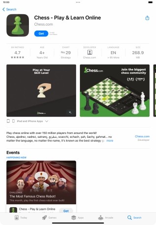 Press Get and follow the instructions on the screen to install the app.