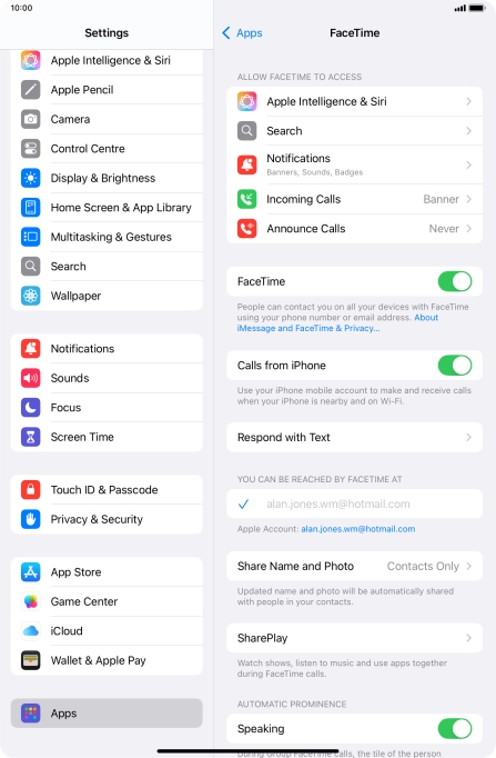 Press the indicator next to 