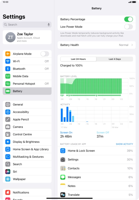 Press the indicator next to 