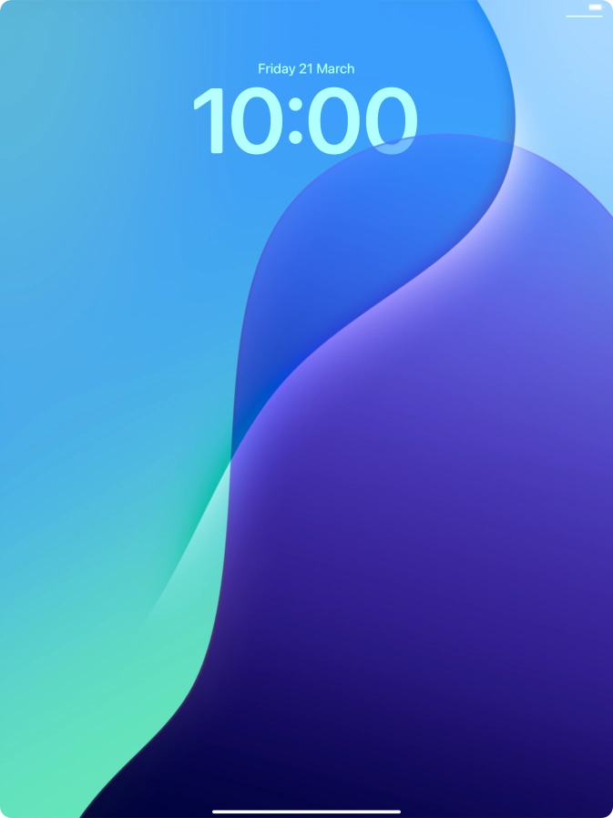 Slide your finger upwards starting from the bottom of the screen.