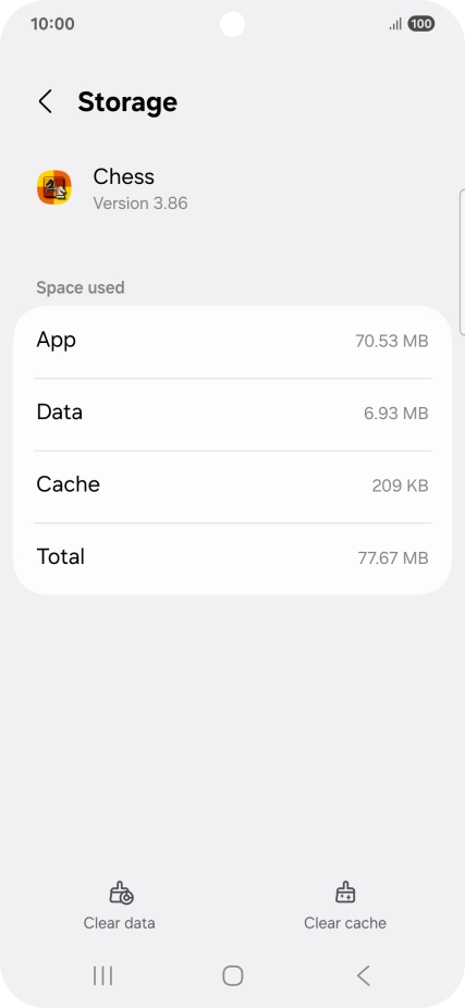 Press Clear cache.