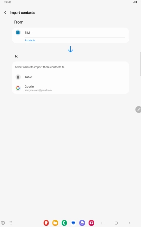 Press the required Google account.