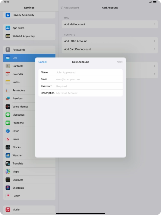 Press Name and key in the required sender name.