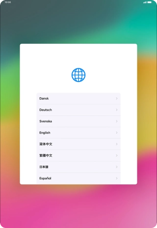 Press the required language.