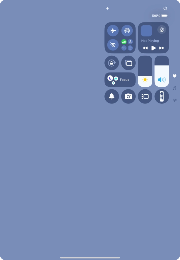 Press the flight mode icon to turn the function on or off.