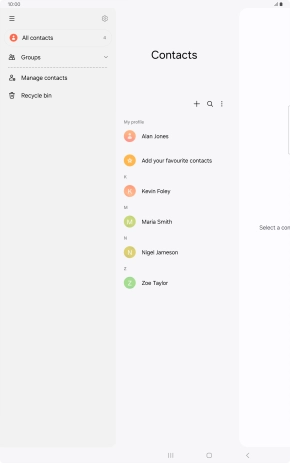 Press Manage contacts.