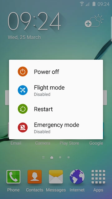 Press Flight mode to turn the function on or off.