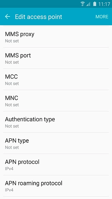 Press Authentication type.