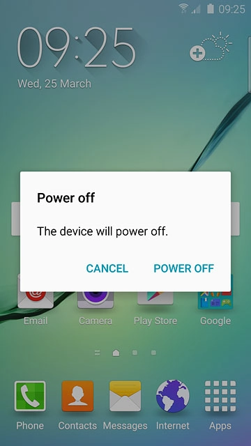 Press POWER OFF.