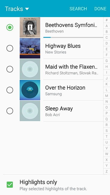 Once you've found a ring tone you like, press DONE.
