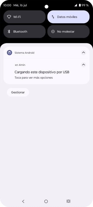 Pulsa Toca para ver más opciones.