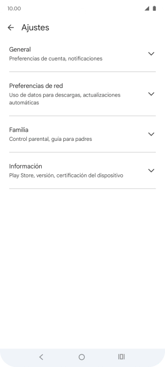 Pulsa Preferencias de red.
