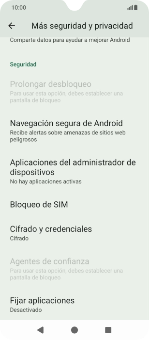 Pulsa Bloqueo de SIM.