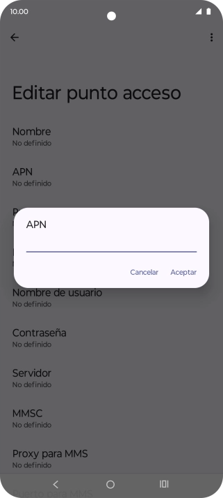 Introduce airtelwap.es y pulsa Aceptar.