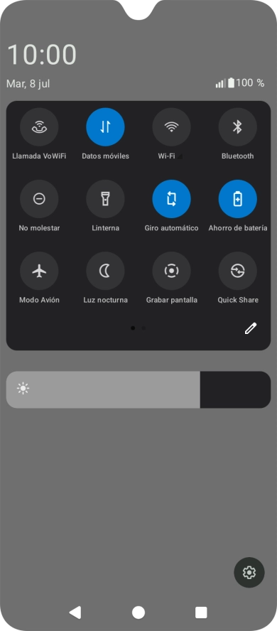 Pulsa la tecla de inicio para terminar y regresar a la pantalla de inicio.