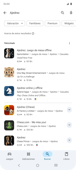 Pulsa la app deseada.