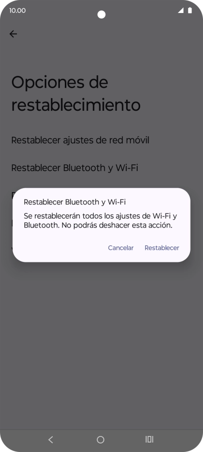 Pulsa Restablecer.