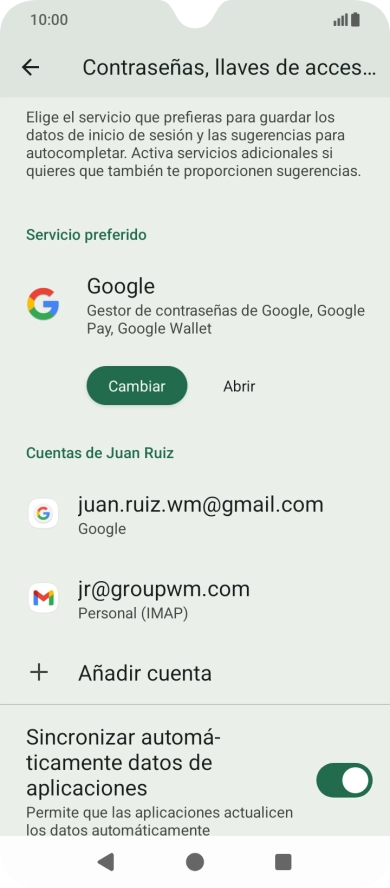 Pulsa el indicador junto a 