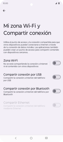 Pulsa Zona Wi-Fi.