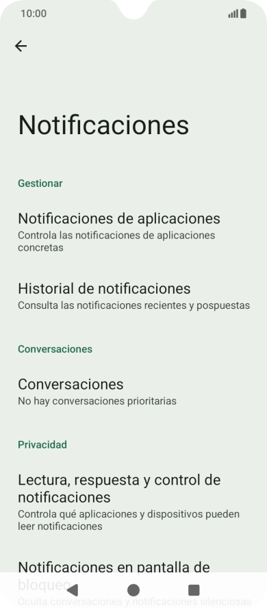 Pulsa Notificaciones de aplicaciones.