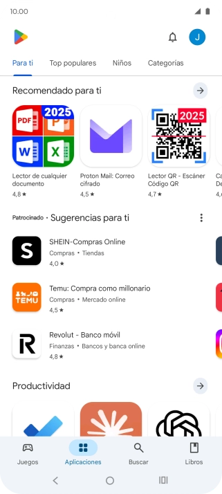 Pulsa el icono de perfil.