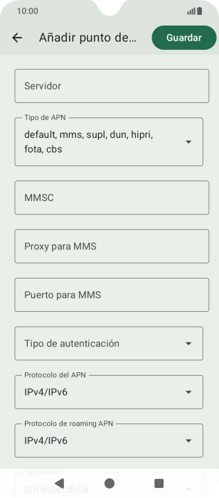 Pulsa la lista desplegable bajo 