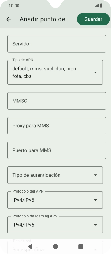 Pulsa la lista desplegable bajo 