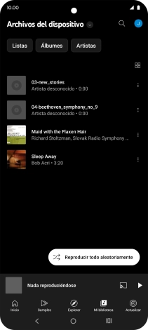 Pulsa el archivo de música deseado.