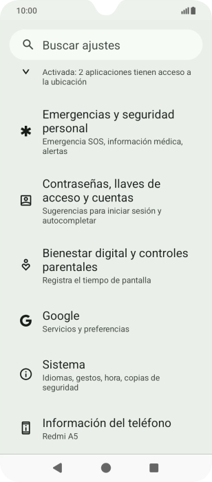 Pulsa Sistema.