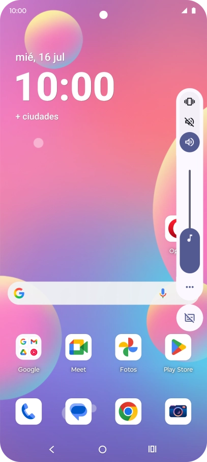 Pulsa el icono de modo silencioso para activar la función.